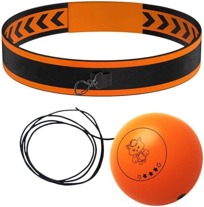 Reflexbal Boksen - Training Bal - Coördinatie Verbeteren - Hoofdband Ontwerp - 3 Maten Ballen - Oranje Bal