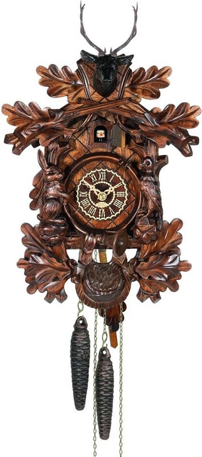 Trenkle - 1361-3_nu - gebeeldhouwde koekoeksklok - 1-daags ketting uurwerk - Kuckuck Classic
