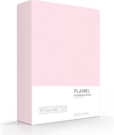 Romanette Flanel rose Flanel, 100 % katoen Kussensloop 65x65