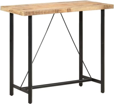 Houten Bartafel - Keukentafel - Gezellig Tafelen - Uniek Mangohout - 120x58x107 cm - Natuurlijk Hout