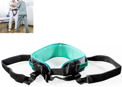 Transferband met handgrepen - Loophulp senioren - Veilige transfers - Zes zachte handvatten - One size fits all - Zwart
