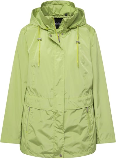 Ulla Popken - Dames - HYPRAR Windbreaker-jas waterafstotend capuchon - Limoengroen - Maat 46+