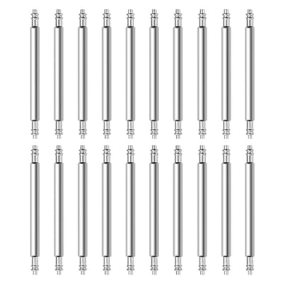 Dailygoods- Vrijgavepennen 20 Stuks - Verwijderingsgereedschap - Staal - Zilverkleurig - 14 mm - Diameter 1,5 mm - Horlogereparatiegereedschap