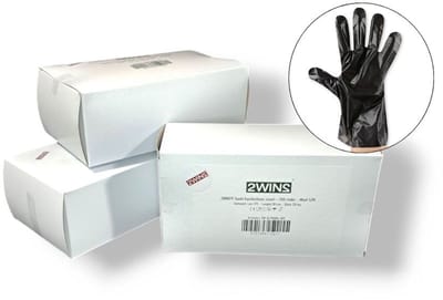 2WINS® - Zwarte Sushi handschoenen- maat S/M - 200 stuks