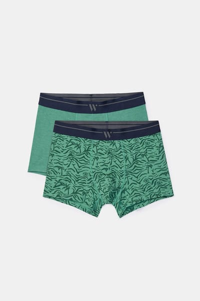 Woody boxershort heren - groen - camo print - 261-10-QLM-Z/021 - maat S