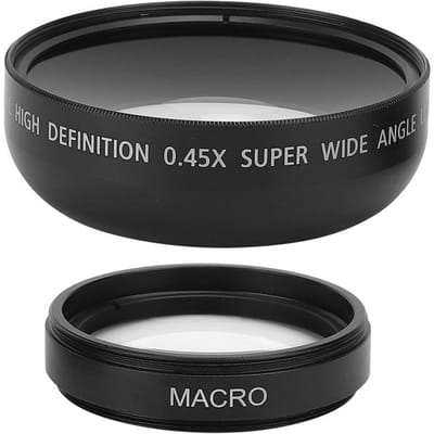 JSR‑1156 Geavanceerde 46MM 0.45X Groothoek Macro Lens Geschikt voor Alle Camera Lenzen met een Diameter van 46MM black
