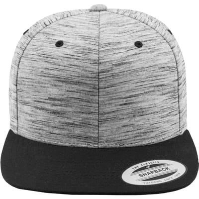 Flexfit - Stripes Melange Crown Snapback blk/gry one size Snapback Pet - Zwart