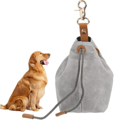 longziming -Hond Heuptas - Honden Snacktas - Draagtas Voor Honden - Handige Mobiele Toegang - Oxford-Stof En Zeildoek - Retro-Design Met Strakke Naden - Ideaal Voor Training En Reizen - 1 Stuk