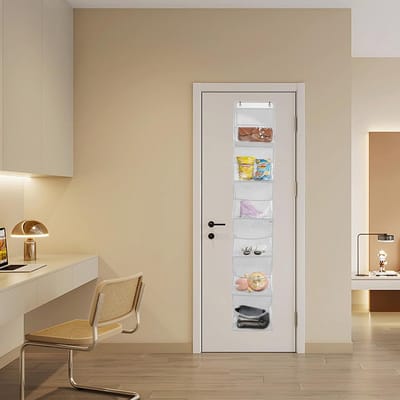 JGS ® Ruime 6-Lagen Deur Organizer met Transparante Vakken en Stevige Basis