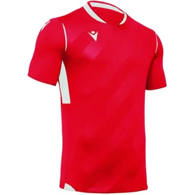 Macron Kimah Shirt Korte Mouw Heren - Rood / Wit | Maat: 3XL