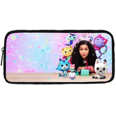 Schattige Gabby's Cartoon Poppenhuis Kinder Schoolrugzak met Lunchtassen, Etuis, Schooltassen voor Jongens Meisjes Beste Cadeau