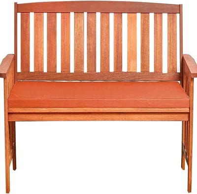 Buitenbank Kussen - Zitkussen Bank - Buiten Ontspannen - Waterafstotend Materiaal - 80 x 40 cm - Oranje