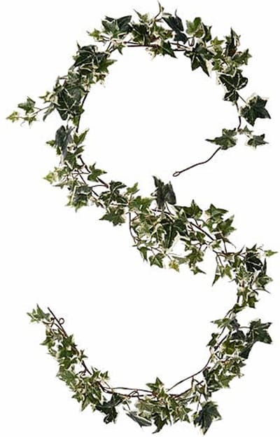 Mica Decorations Kunstplanten Hedera Slinger - 180 x 15 cm - groen mix - met grote bladeren - decoratief - bladgroen mix - klimop plant