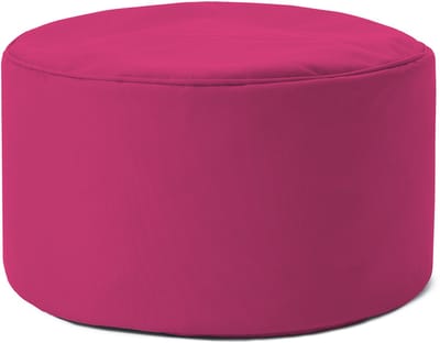Lumaland Zitzak poef | Compacte zitzak met 3-in-1-functie: comfortabele poef, handig tafeltje en stijlvolle voetenbank voor binnen en buiten | Met flexibele EPS-vulling | Ø 25 x 45 cm