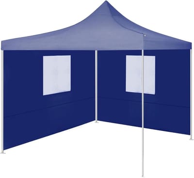 Partytent Opvouwbaar - Feesttent Paviljoen - Buitenfeest Bescherming - Stabiel Staal Frame - 2x2 Meter - Blauw