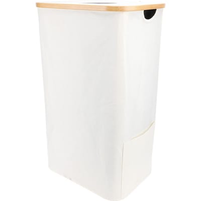 Recyclemandtas Opvouwbaar Oxford Doek Grote Capaciteit Fles Blik Recyclebak voor Thuis Beige