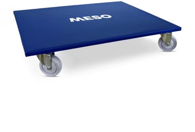 MESO Meubelroller XL Ongeremd - Elastisch Rubber wiel - 800x600mm - Max 350kg - Meubelhondje - Verhuistrolley - Transportdolly