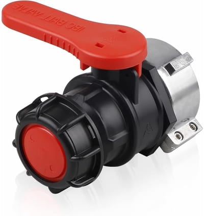 EXCITAT IBC Afsluiter - IBC Tank Accessoires - IBC Adapter Kogelkraan - Aftapkraan - Tank Aftapkraan - Vervangende Kogelkraan - Klepklep - Geschikt voor IBC Containers, Cisterns, Regentonnen - 75mm