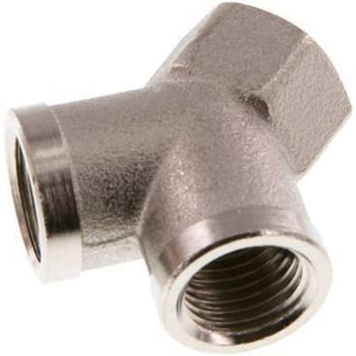 G 1/4'' Vernikkeld Messing Y-stuk 16 Bar [2 Stuks]