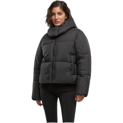 Urban Classics - Hooded Collar Gewatteerd jack - XS - Zwart
