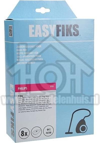 Stofzuigerzak Philips Sydney Mobilo Poly (8st) + Filter