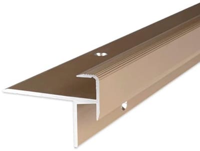 Trapneus voor Laminaat - Geanodiseerd Aluminium - Brons Licht - 10 mm Breed, 8.5 mm Hoog, 1000 mm Lang