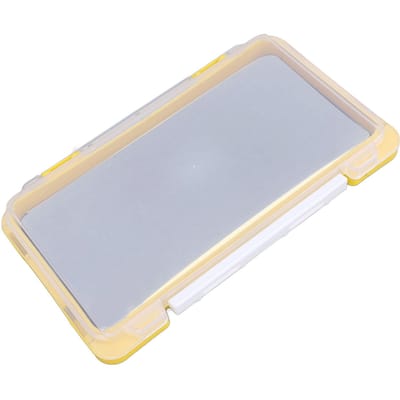 Boîte à Jigs de Pêche Imperméable en Plastique Mince avec Insert en Mousse Organisateur de Rangement pour Hameçons de Pêche Jaune pour la Pêche au Leurre beige