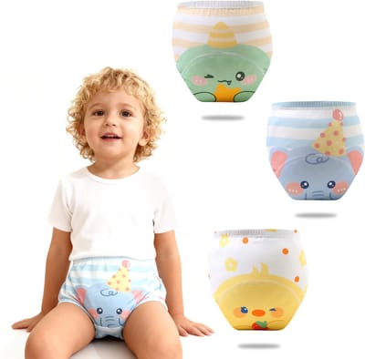 Zindelijkheidstrainingbroekjes - 6 stuks - L - Maat 110 - Vanaf 15 maanden - Geschikt voor 13-20 kg - Herbruikbaar - Trainingsbroekjes voor baby's en peuters - Waterdichte en ademende trainingsbroekjes - Luiervrije broekjes