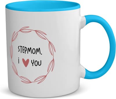 Akyol - stepmom i love you koffiemok - theemok - blauw - Mama - de liefste stiefmoeder - moeder cadeautjes - moederdag - verjaardagscadeau - verjaardag - cadeau - geschenk - kado - gift - moeder artikelen - 350 ML inhoud
