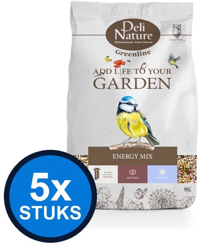 5x Deli Nature - Greenline energy mix 2kg - Vogelvoer - 2 kg
