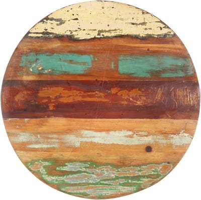 Rond Tafelblad Massief Gerecycled Hout Ø 40 cm - Stevig Blad voor Salontafel of Bijzettafel
