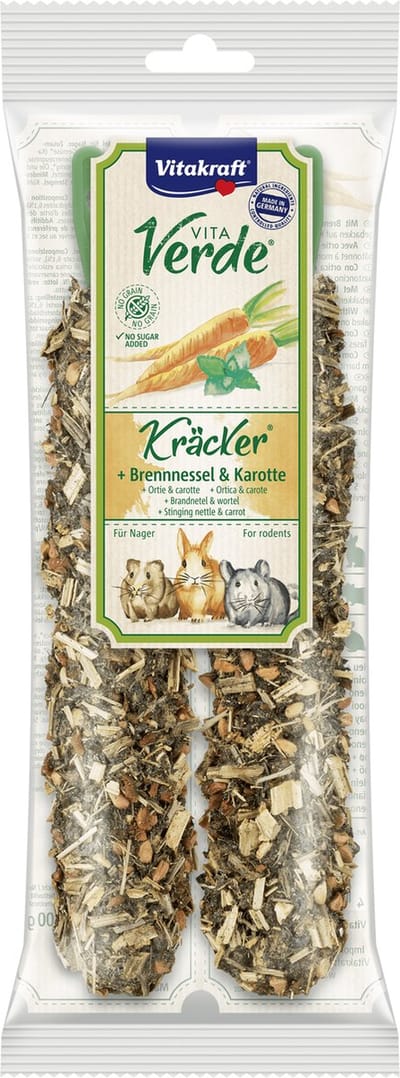 Vitakraft Vita Verde Nature Kräcker Brandnetel & Wortel - Knaagdiersnack
