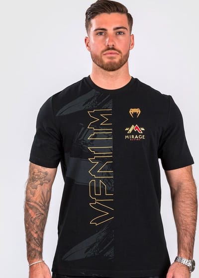 Venum x Mirage T-shirt Katoen Zwart Goud - L