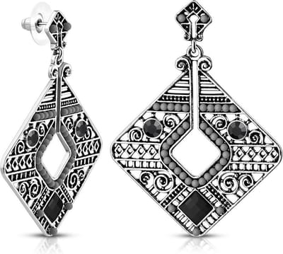 Montebello Oorbellen Vintage FEF369 - Bijoux - Boheems - 65x36mm