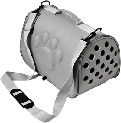 Huisdier Drager - Reismand Kat Hond - Veilig Vervoer - Ventilatie Ontwerp - Max 7.5kg - Grijs