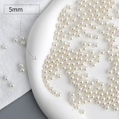 100 Stuks Parel kralen - Parelketting maken – Voor sieraden maken – DIY – Hobby -Wit 5mm - LOUZIR