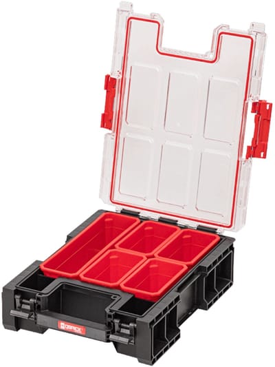 Qbrick System ONE Organizer M Plus stapelbaar 364 x 264 x 106 mm 4 l IP66 met 5 inlays