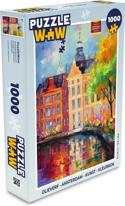 Puzzel Olieverf - Amsterdam - Kunst - Kleurrijk - Legpuzzel - Puzzel 1000 stukjes volwassenen