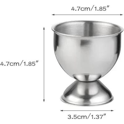 Coquetiers en acier inoxydable pour œufs à la coque, support à œufs, tasse de table, ustensiles de cuisine, ensemble de support à vapeur pour petit-déjeuner, moule pour œufs pochés white