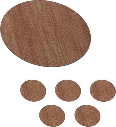 Onderzetters voor glazen - Rond - Hout - Boomstronk - Patronen - 10x10 cm - Glasonderzetters - 6 stuks