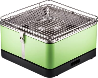 Style N Cook Tafel BBQ - BBQ Houtskool - 33x33 cm - Groen - Barbecue - Cadeau