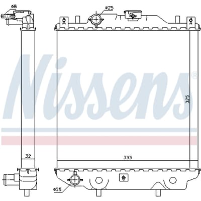 Radiator, motorkoeling NISSENS 64174A