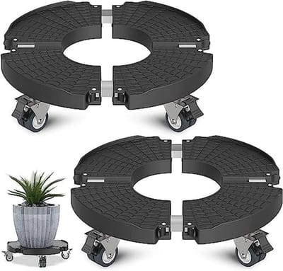 Plantenroller voor Binnen en Buiten, Rolplank met Zwenkwielen, Draagkracht tot 200 kg, 40-54 cm, Set van 2 Stuks