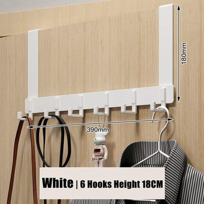 Over-de-deur Haken 6 Haken Kleding Jas Hoed Handdoek Hanger Thuisgebruik Badkamer Organizer Rek Keuken Accessoires Houder