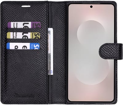 Casemania Hoesje Geschikt voor Samsung Galaxy S26 Ultra - Zwart - Luxe 2 in 1 Kunstleer Afneembare Bookcase met Slangenstructuur - Geschikt voor MagSafe - Snake-embossed PU-Leer Magnetische Wallet Case