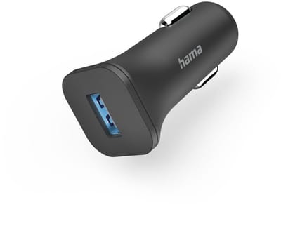 Hama 6W Auto oplader - USB-A - Zwart