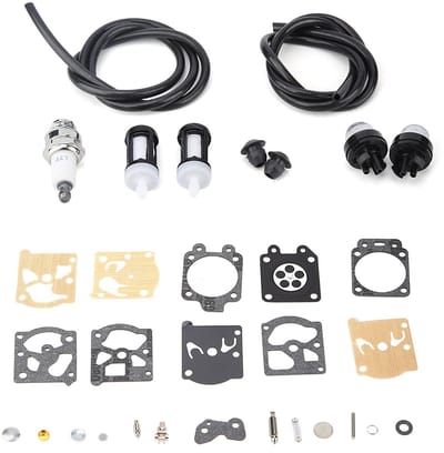 Dailygoody - Carburateurreparatieset - Revisie-set voor grastrimmer - Roestbestendig materiaal - Zilveren kleur - Snelle brandstofsysteem reparatie -