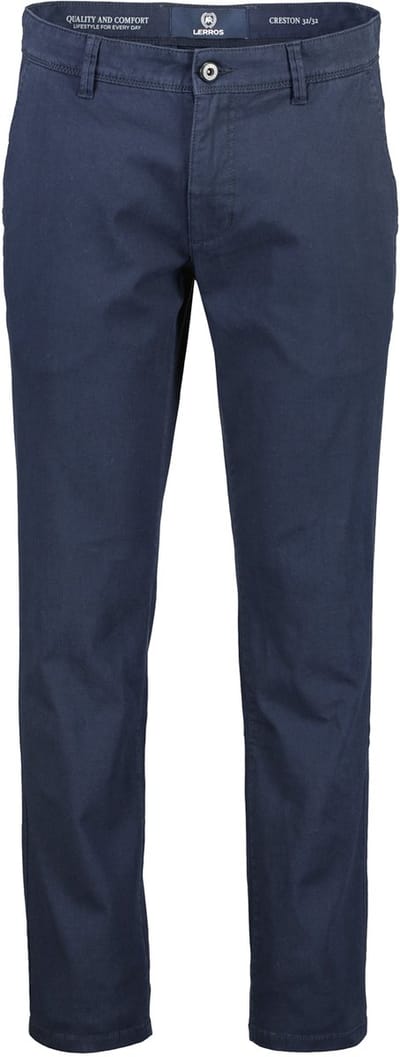 LERROS Chino met stretch, comfortabele pasvorm , Maat: W31_L32 , Kleur: CLASSIC NAVY , 98% katoen, 2% elastaan