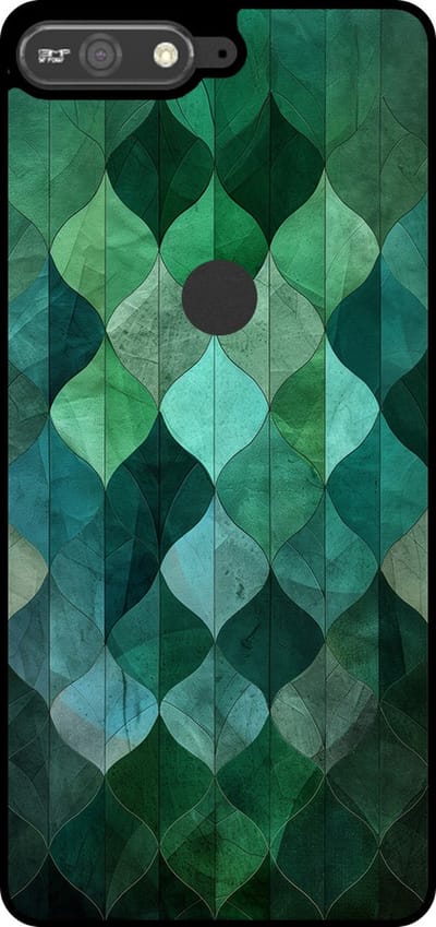Smartphonica Telefoonhoesje Geschikt voor Huawei Y6 Prime (2018) met groene bladeren opdruk - TPU backcover case green leafs design geschikt voor Huawei Y6 (2018)