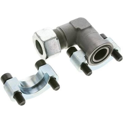 1'' SAE L-Flens 6000 psi Staal met 25S (M36x2) ISO 6162-2